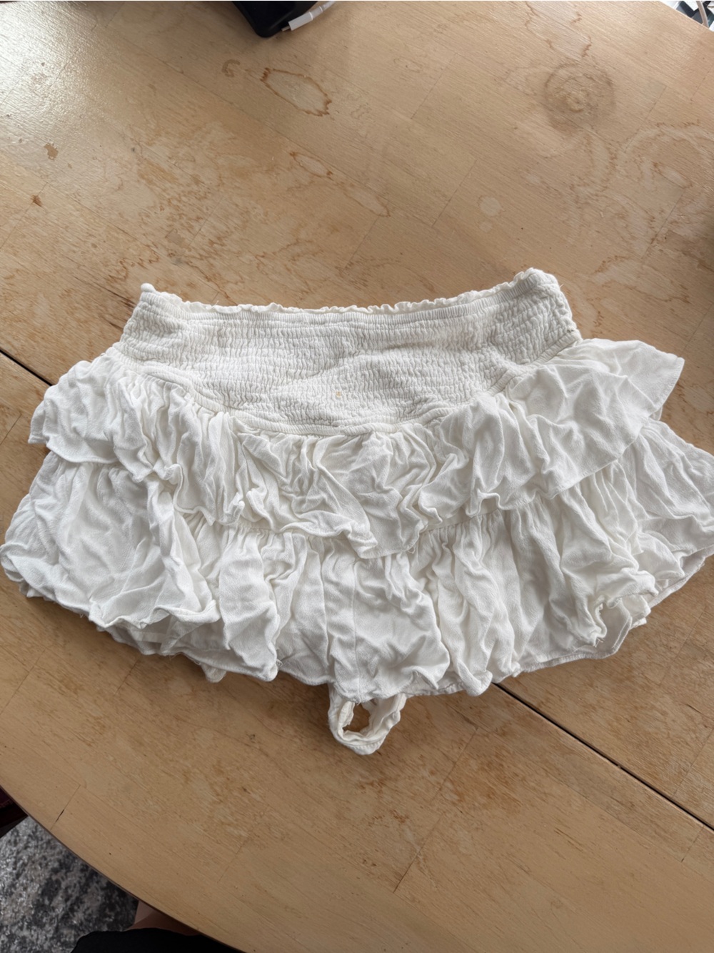 Rock N Rags Sunshine Daydream Ruffled Mini Skirt - White